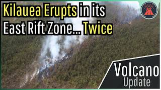 Kilauea Volcano Eruption Update New East Rift Zone Eruption Begins [upl. by Sholeen]