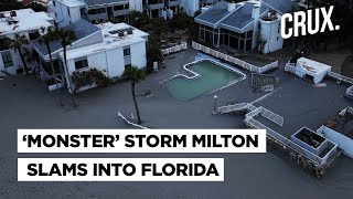 Hurricane Milton 100 mph Winds Torrential Rains Tornadoes Batter Florida’s Tampa Bay  US [upl. by Notelrac]