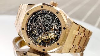 Audemars Piguet Openworked  Royal Oak Double Balance Wheel Openworked Review [upl. by Goeger]