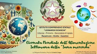 IC quotL SCIASCIAquot  RACALMUTO GROTTE COMITINI GIORNATA MONDIALE DELLALIMENTAZIONE 16102024 [upl. by Dyun942]