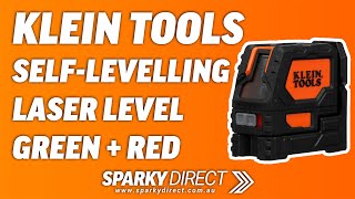 Klein Tools 93LCLG  SelfLevelling Laser Level Green CrossLine And Red Plumb Spot  21m [upl. by Ocsisnarf]