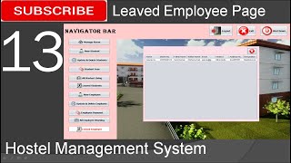 13 Hostel Management System in java  Leaved Employee Page JFrame Mysql Database Netbeans IDE [upl. by Mil]