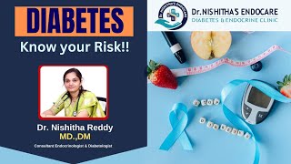 𝗗𝗜𝗔𝗕𝗘𝗧𝗘𝗦  𝗞𝗡𝗢𝗪 𝗬𝗢𝗨𝗥 𝗥𝗜𝗦𝗞  By Dr Nishitha Reddy diabeticawareness [upl. by Eecak]