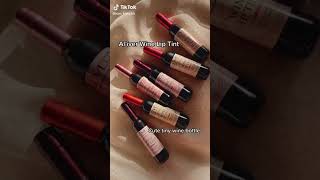 ALIVER Wine Lip Tint  LIP SWATCH COMPILATION [upl. by Netsuj]