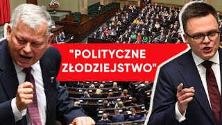 quotPolityczne złodziejstwoquot Awantura w Sejmie Suski uderza w Hołownię Wraca PRL [upl. by Philis545]