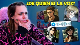 ADIVINA DE QUIEN ES LA VOZ 😯  VERSION SHINGEKI NO KYOJIN [upl. by Bhatt]