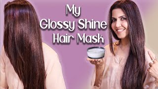 Glossy Shine Hair Mask For Dry Damaged Hair  How To Use Hair Conditioner  Ghazal Siddique [upl. by Katsuyama]