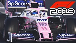 F1 2019 EXCLUSIVE Gameplay  Race in BRITAIN with Sergio Perez F1 2019 Racing Point [upl. by Naloc]