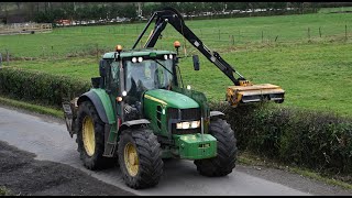 Hedge Cutting with John Deere 6930 and McConnel  Hedge Cutting 2023 [upl. by Basilio]