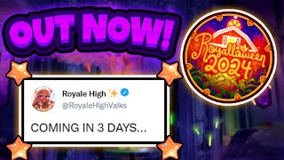 ROYALE HIGH UPDATE OUT NOW FULL UPDATE IN 3 OR 4 DAYS 🍬 Eveningfall ⭐ [upl. by Llerot]