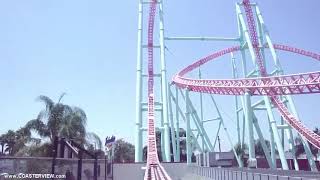 Xcelerator Front Seat POV OnRide Knotts Berry Farm California Roller Coaster [upl. by Thorpe349]