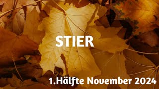 Stier 1 Hälfte Nov 2024  HerzschmerzAuflösung amp ein tolles Angebot [upl. by Cheffetz800]