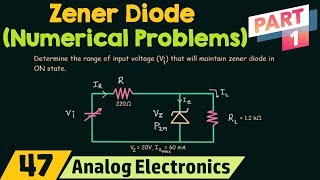 Zener Diode Numerical Problems Part 1 [upl. by Chucho]