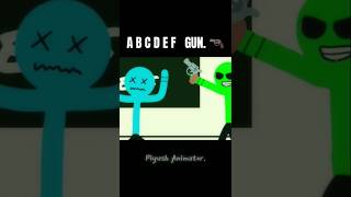 A B C D E F GUN 🔫 🔥🔥🔥🔥animation meme shorts animation ytshorts memes trainding [upl. by Ahsiatal]