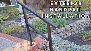 Installing Vevor Exterior Handrails  Handyman [upl. by Notyrb]