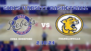 CubaRushford vs Franklinville Girls Varsity Basketball 21024 [upl. by Eelac]