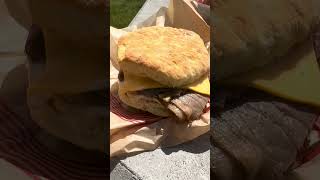 Tim Hortons Steak and Egg Homestyle biscuit [upl. by Courtund]