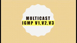 Multicast IGMP Protocol version 1 2 amp3 [upl. by Anaet]