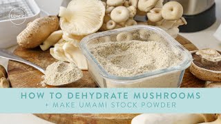 How to DEHYDRATE MUSHROOMS and make umami stock powder [upl. by Lowry]