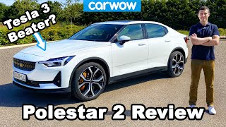 Polestar 2 EV review  see where it beats the Tesla Model 3 [upl. by Gney674]