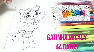 Como Desenhar a Gatinha Milady do desenho os 44 Gatos desenhando [upl. by Crawley]