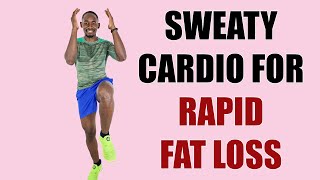 SWEATY Cardio Workout for Rapid Weight Loss🔥Running In Place🔥423 Calories🔥 [upl. by Goddord]