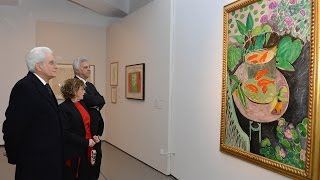 Il Presidente Mattarella inaugura la mostra quotMatisse Arabesquequot alle Scuderie del Quirinale [upl. by Rustie]