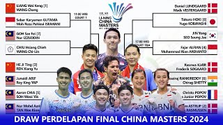 DRAW amp JADWAL PERDELAPAN FINAL CHINA MASTERS 2024 HARI INI JAM 8 PAGI WIB LIVE chinamasters2024 [upl. by Rowen333]