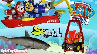 Paw Patrol Nickelodeon Sea Patrol Rescues Blaze Wild Wheels Falcon Blaze  Paw Patrol Sea Patroller [upl. by Terej924]