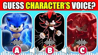 Guess The Characters by Their Voice 🦔💙 The Sonic the Hedgehog 3 Movie Quiz  Shadow Knuckles [upl. by Hedberg]