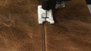 How To Sew With Leather or Vinyl [upl. by Dnalyr970]