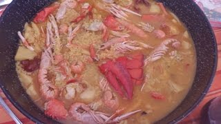 Arroz con Bogavante caldosoReceta casera y facil [upl. by Thurstan]