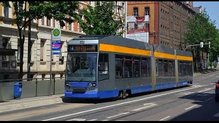 LVB Straßenbahn Leipzig Linie 4 nach Gohlis [upl. by Newbold634]