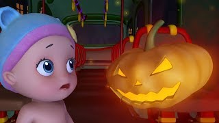 Wheels on the Bus Halloween Song  Rhymes for Children  Infobells [upl. by Giraud197]