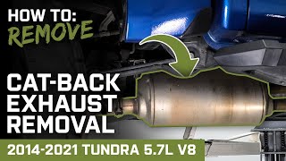 How to Remove Stock CatBack Exhaust  20142021 57L Tundra [upl. by Arnelle]