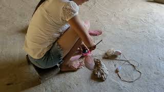 genius girl Repairing a mini bed fan for a farmer [upl. by Artkele]