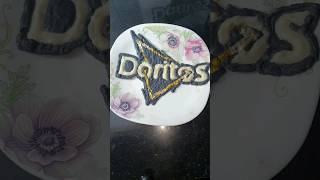 Doritos logo with chocolate artshortsviral satisfyingvideo [upl. by Gautier]