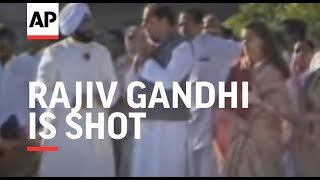 Rajiv Gandhi Is Shot At During Anniversary Celebration For The Late Mahatma Gandhi [upl. by Oryaj313]