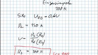Emitterschaltung mit Gleichstromgegenkopplung Teil 1 BERECHNUNG [upl. by Stevie180]