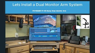 Installing PUTORSEN 1749 inch Duel Heavy Duty Monitor Arm system [upl. by Trefor770]