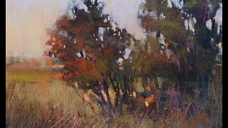 Sunday Studio Pastel Demo 2 Sunset Marsh [upl. by Basilio]