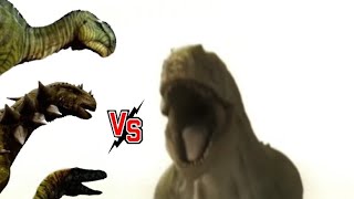 Acrocanthosaurus Vs SauropeltaTentosaurus And Deinonychus  Monster Resurrected 2009 [upl. by Lampert]