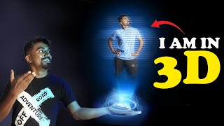 I am IN 3D Hologram  How to create a 3d hologram clip  TechCanvas [upl. by Primrose]