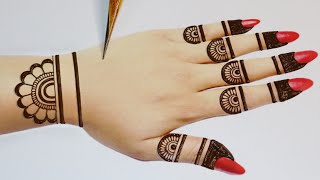 Easy Stylish Mehndi design for BackhandSimple Mehandi designMehandi ka designMehndi designsMehnd [upl. by Kassia477]