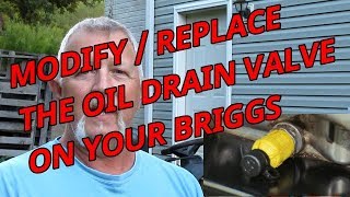 Upgrade that Yellow Oil Drain Valve on a Husqvarna  Briggs Engine [upl. by Dnesnwot]