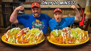 Less Than 3 Win Rosalita’s ”Kitchen Sink” Mexican Burrito Challenge in New Jersey [upl. by Euqinay]