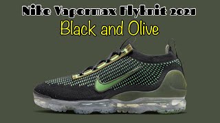 BLACK AND OLIVE Nike Vapormax Flyknit 2021 [upl. by Elroy]