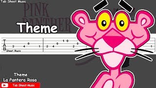 The Pink Panther La Pantera Rosa  Theme Guitar Tutorial [upl. by Yznel]