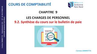 92 Les charges de personnel  Bulletin de paie  GEA  Cours de comptabilité générale [upl. by Enattirb810]