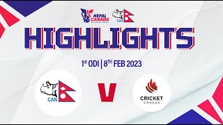 Nepal vs Canada  Nepal Canada Bilateral Series  Match Highlights [upl. by Evoy]